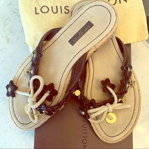 LOUIS VUITTON flip flops espadrilles